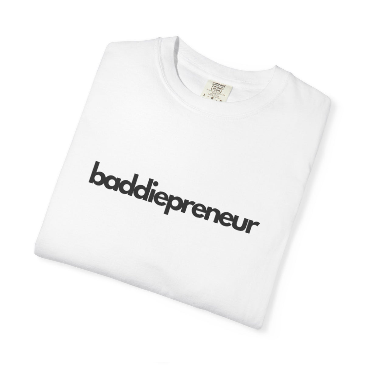 White Baddiepreneur T-Shirt - Black Writing