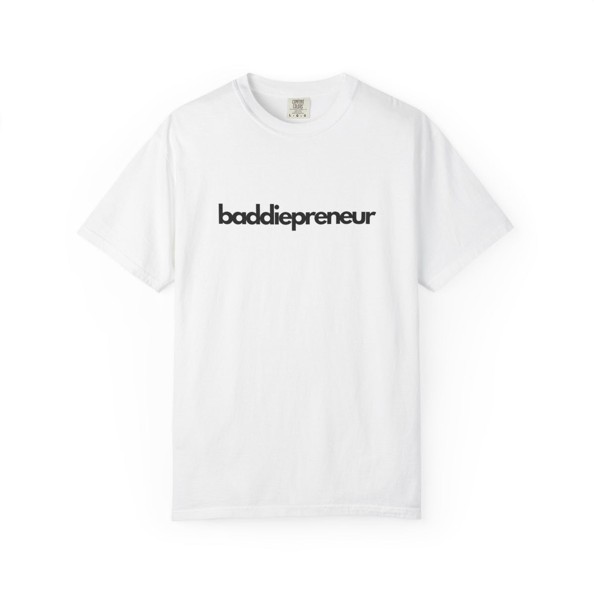 White Baddiepreneur T-Shirt - Black Writing